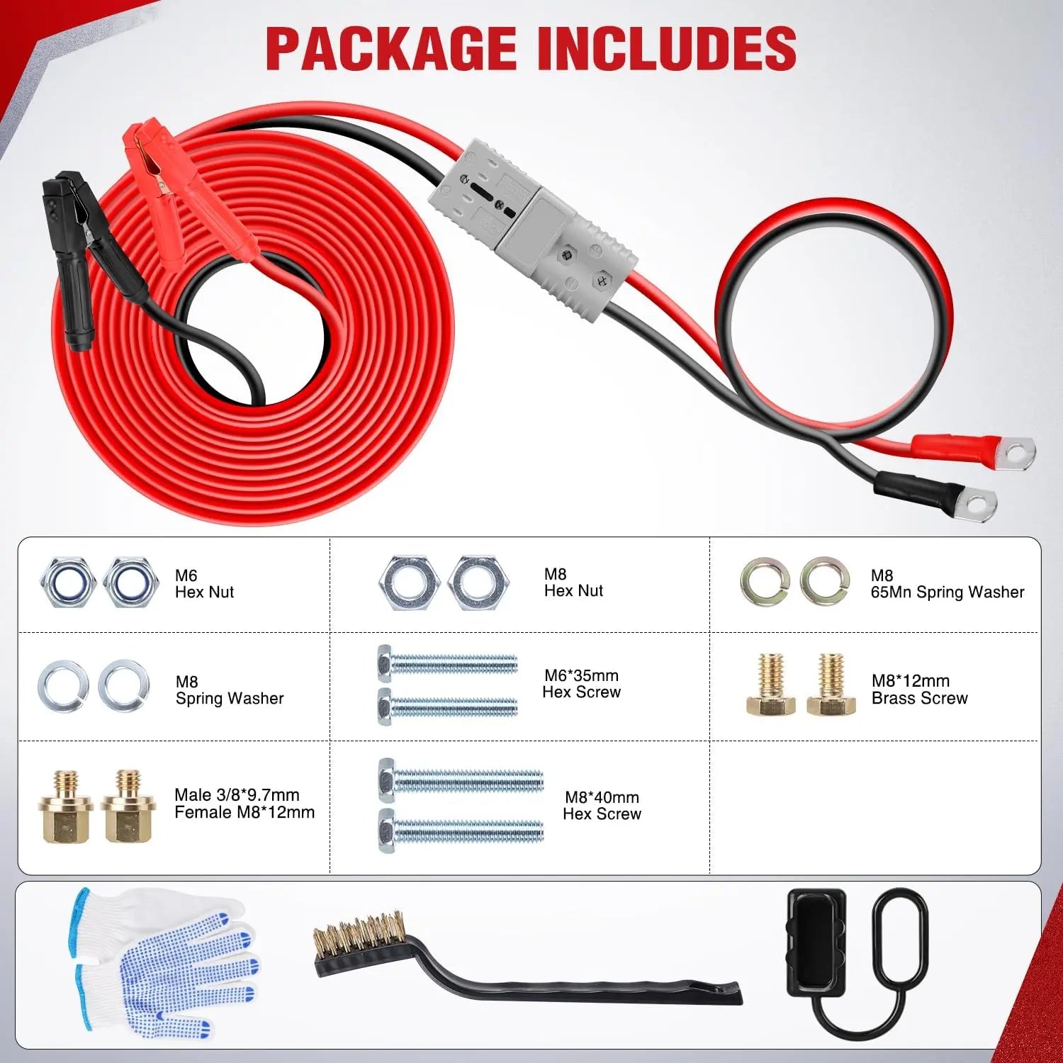 Nilight 0 Gauge 25 Feet Heavy Duty Jumper Cables 1000 Amp Booster Battery Cables with Permanent Installation Kit and Quick Connect Plug Includes Carrying Bag for 12V & 24V Cars Suvs and Trucks Summervibes